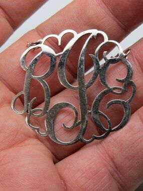 14k Initials R-J-E  Nameplate